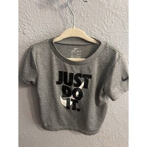 Nike Baby Boys Graphic T-Shirt Top 24 Months Gray